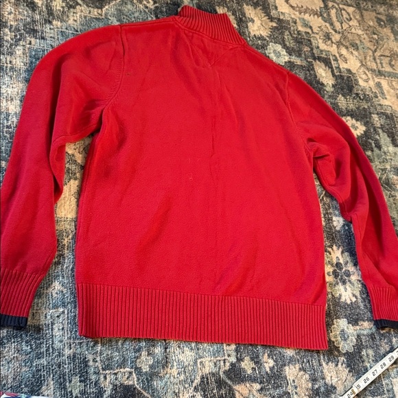 Tommy Hilfiger Red Premium Cotton Pullover Sweater. Medium - Picture 7 of 7